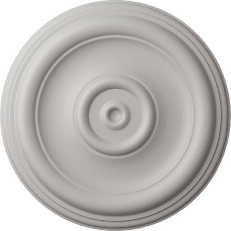 Ekena Millwork Traditional Ceiling Medallion (Fits Canopies up to 2 3/4"), 12"OD x 1"P, Ultra Pure White CM12TRUWF